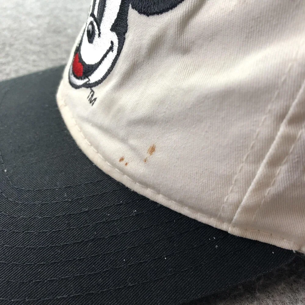 Vintage Disney Hat Cap Snap Back Mens One Size White Mickey Mouse USA